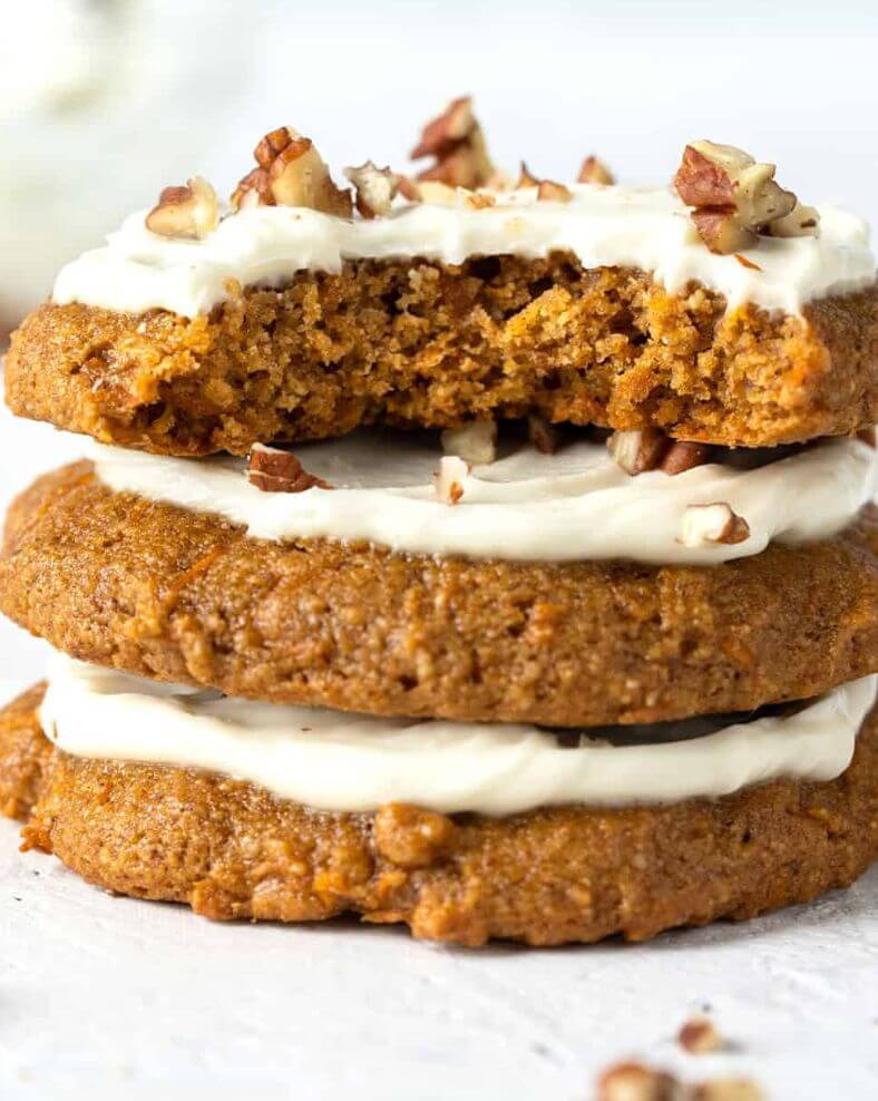Wholesome Healthy Carrot Cake Cookies