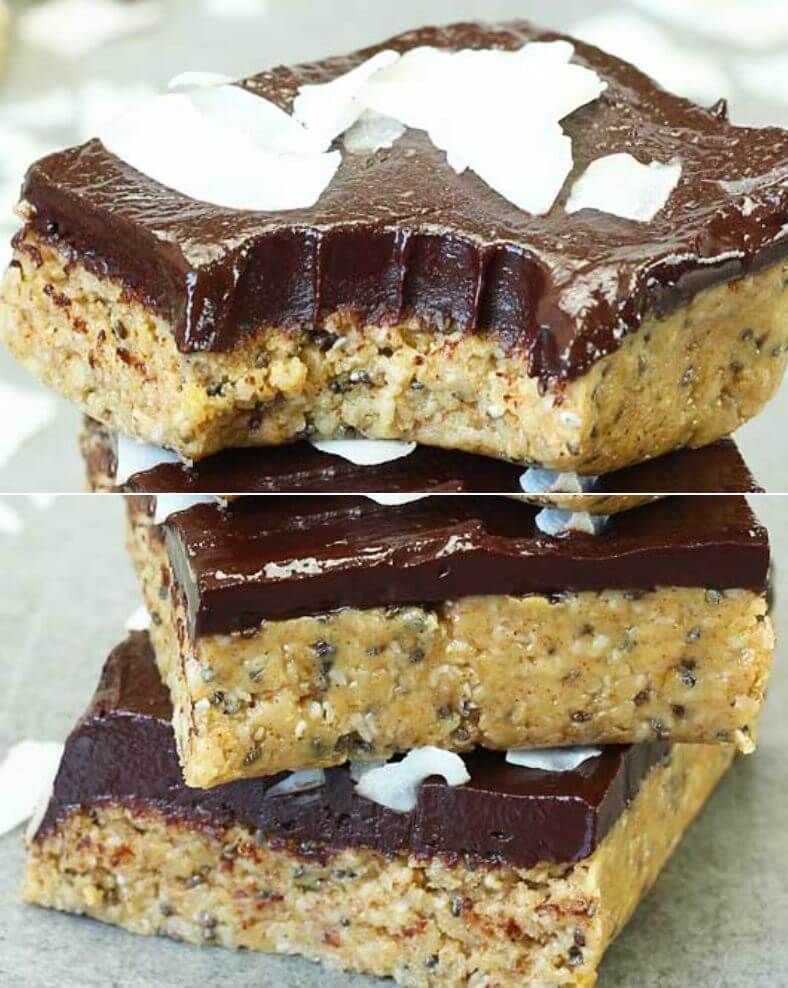 Healthy No-Bake Chocolate Peanut Butter Bars