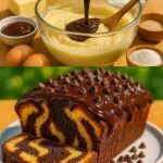 Delicious slice of Chocolate Marble Bread, showcasing swirls of chocolate and vanilla.