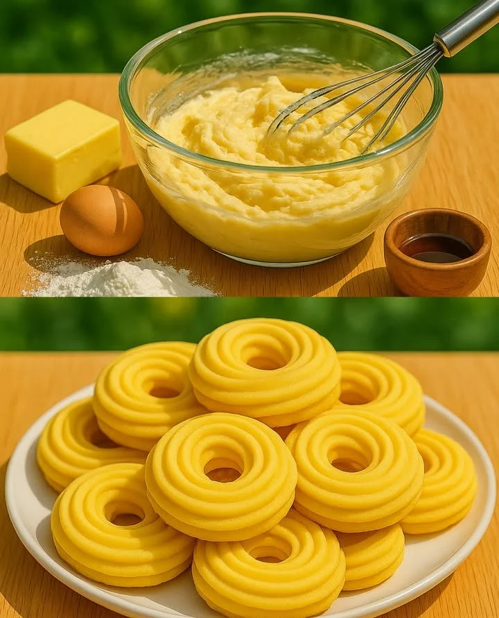 Classic Danish Butter Cookies on a plate, beautifully arranged for dessert.