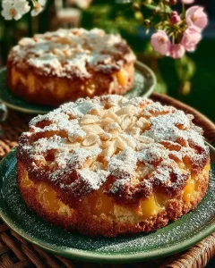 Delicious Peach Mascarpone Cake with fresh peach slices and creamy mascarpone frosting