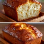 Freshly baked apple bread with chunks of apples and a golden crust