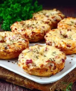 Baked sausage and cheese rolls fresh out of the oven, golden and flaky.