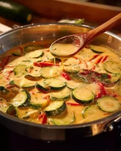 Creamy zucchini and vegetable medley served in a bowl