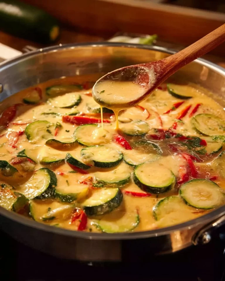 Creamy zucchini and vegetable medley served in a bowl