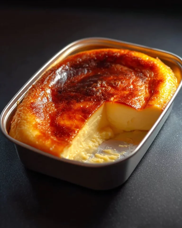 Delicious homemade flan dessert with caramel topping served in a dish
