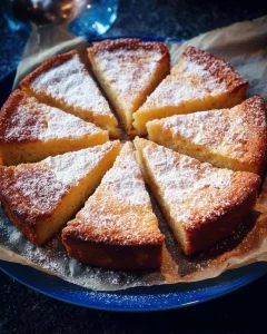 Delicious slice of Magic Custard Cake with creamy layers and caramelized top.