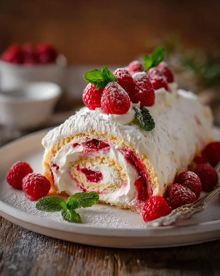 Delicious Meringue and Mascarpone Berry Dessert with fresh berries.