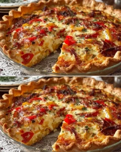 Delicious Vegetable Garden Tart made with fresh, seasonal vegetables