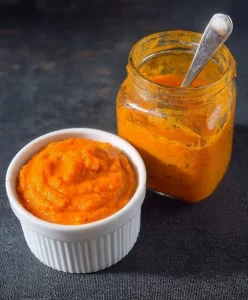 Homemade zucchini caviar with onion and coriander served in a bowl